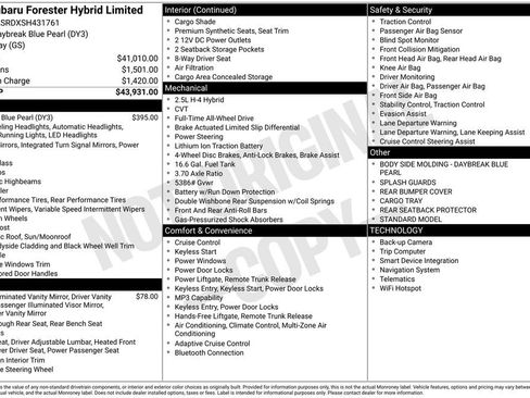 Certified 2025 Subaru Forester Limited AWD/4WD image 8