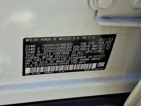 Certified 2024 Honda HR-V Sport image 28