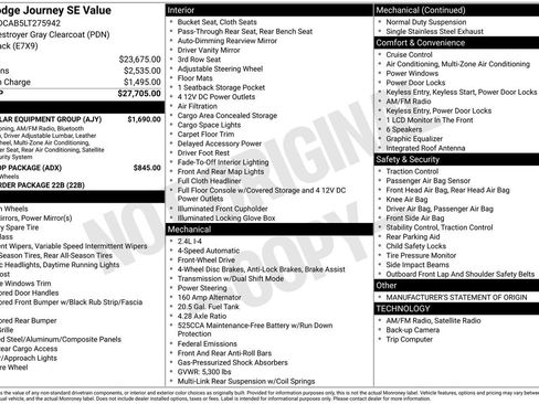 Used 2020 Dodge Journey SE w/ SE Popular Equipment Group image 38