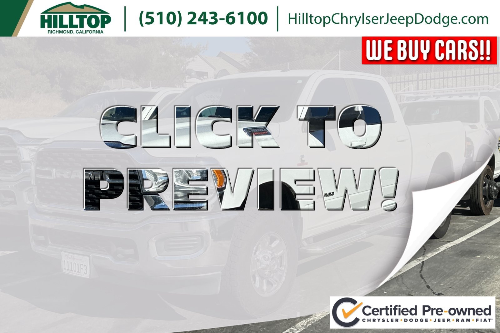 Certified 2022 RAM 2500 Big Horn AWD/4WD image 1