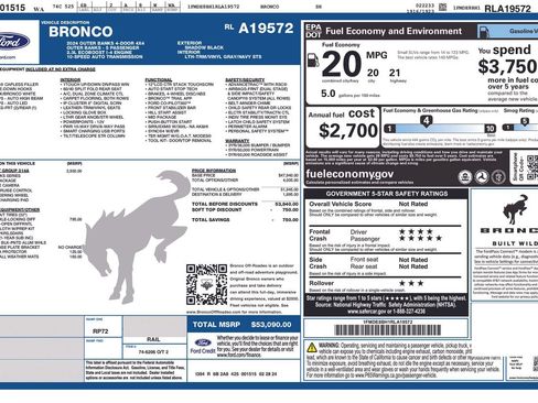 Used 2024 Ford Bronco Outer Banks AWD/4WD image 54