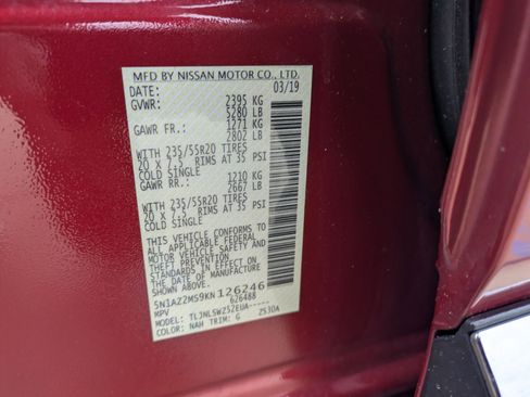 Used 2019 Nissan Murano Platinum image 36