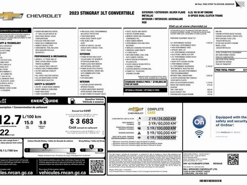 Used 2023 Chevrolet Corvette Stingray Premium Conv w/ 3LT image 2