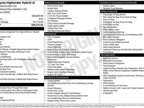 Used 2020 Toyota Highlander LE FWD image 35