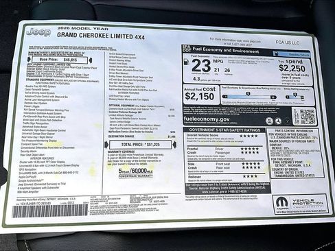 New 2026 Jeep Grand Cherokee Limited w/ Limited Altitude Package AWD/4WD image 33