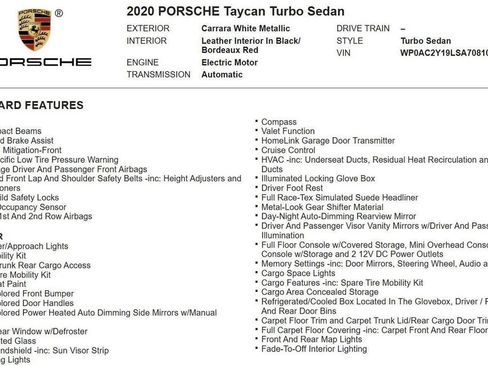 Used 2020 Porsche Taycan Turbo image 18