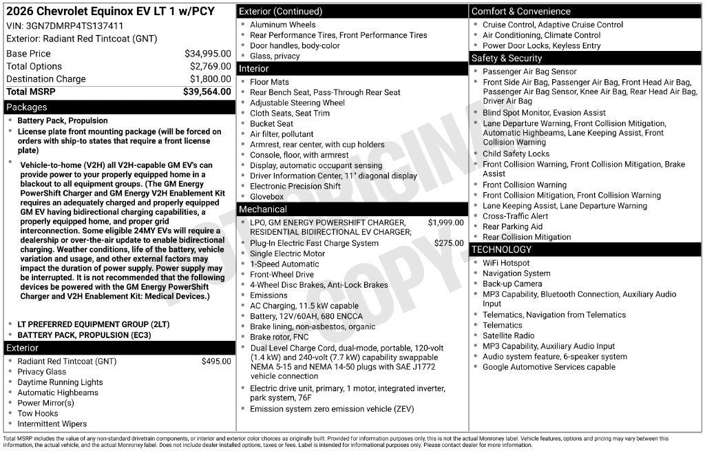 Used 2026 Chevrolet Equinox EV LT FWD image 39