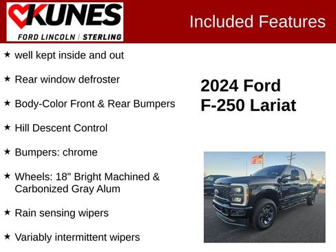 Used 2024 Ford F250 Lariat w/ Sport Appearance Package image 3