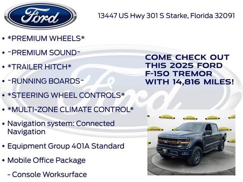 Certified 2025 Ford F150 Tremor w/ Mobile Office Package AWD/4WD image 17