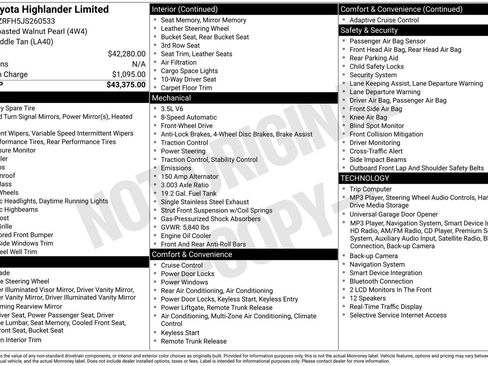 Used 2018 Toyota Highlander Limited FWD image 1