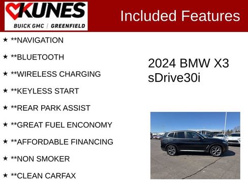 Used 2024 BMW X3 sDrive30i image 3
