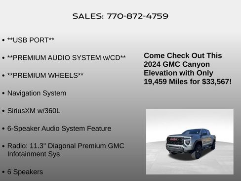 Used 2024 GMC Canyon Elevation w/ Convenience Package image 20