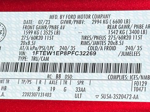 Certified 2023 Ford F150 Lariat w/ Equipment Group 502A High AWD/4WD image 62