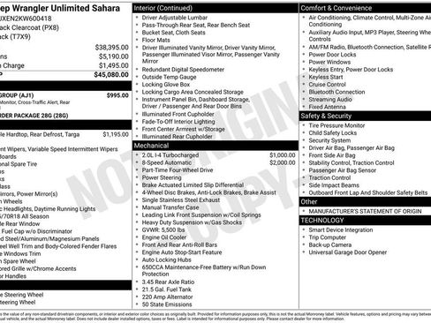 Used 2019 Jeep Wrangler Unlimited Sahara w/ Safety Group image 14