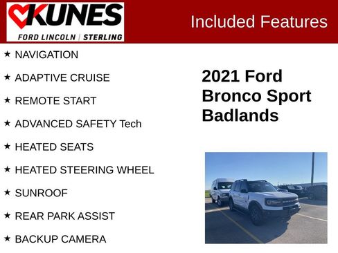 Used 2021 Ford Bronco Sport Badlands w/ Badlands Package AWD/4WD image 2