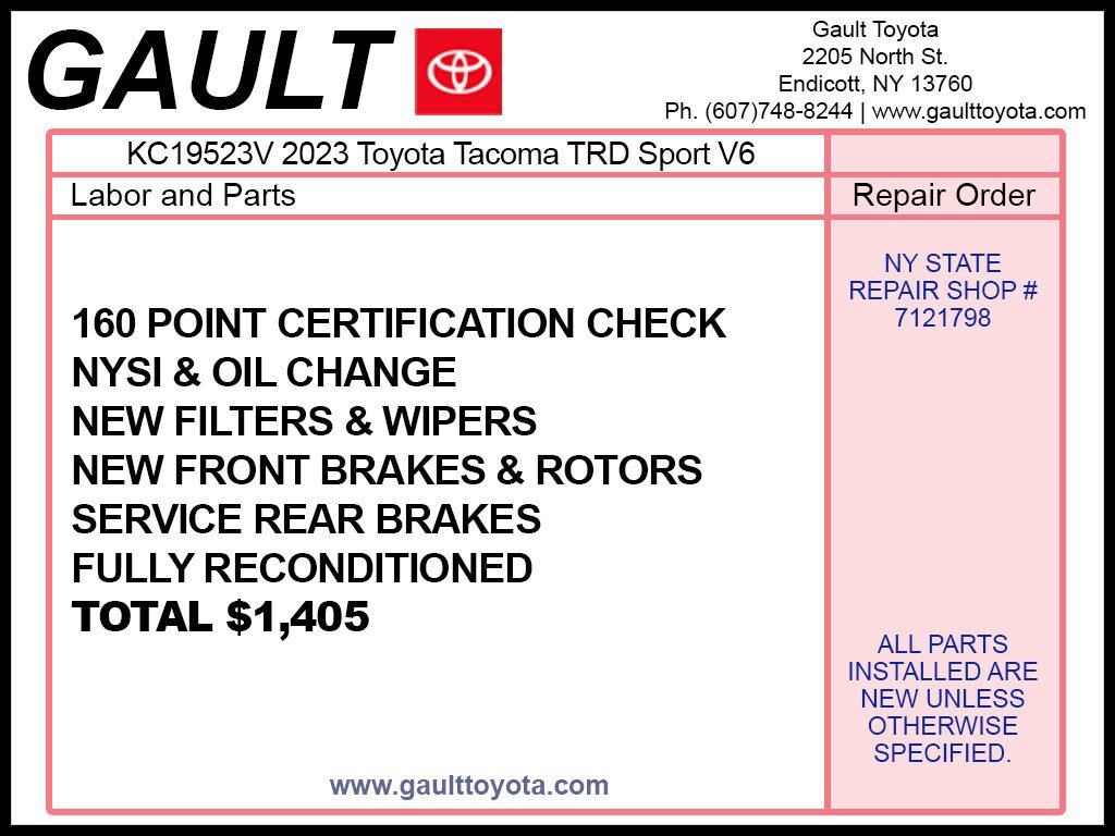 Certified 2023 Toyota Tacoma TRD Sport AWD/4WD image 2