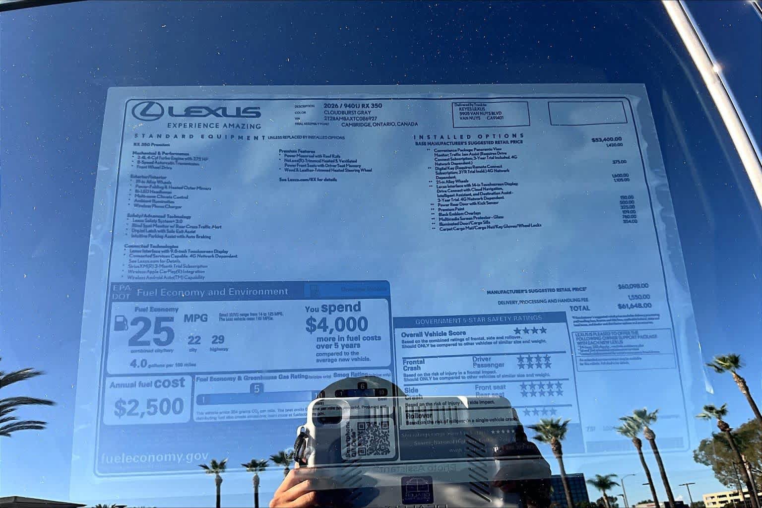 New 2026 Lexus RX 350 Premium w/ Convenience Package FWD image 22
