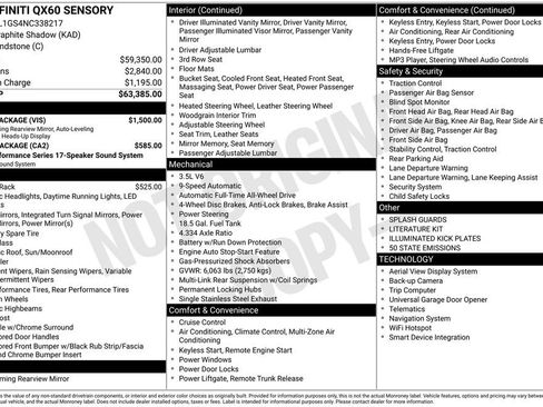 Used 2022 INFINITI QX60 Sensory w/ Vision Package image 36