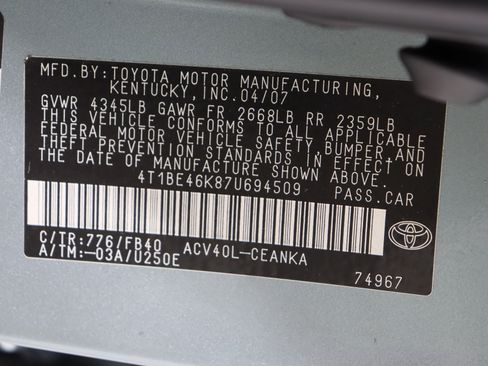 Used 2007 Toyota Camry LE image 37