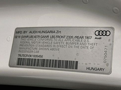 Used 2019 Audi TT 2.0T w/ Technology Package AWD/4WD image 12