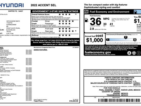 Used 2022 Hyundai Accent SEL FWD image 5