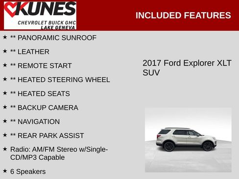 Used 2017 Ford Explorer XLT w/ Equipment Group 202A AWD/4WD image 2