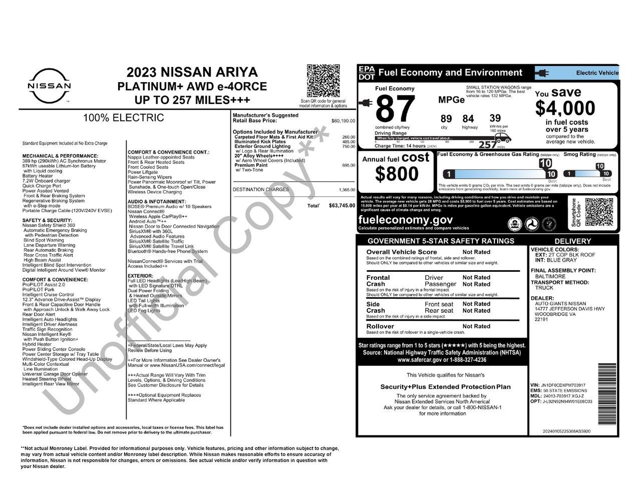 Certified 2023 Nissan Ariya AWD/4WD image 34