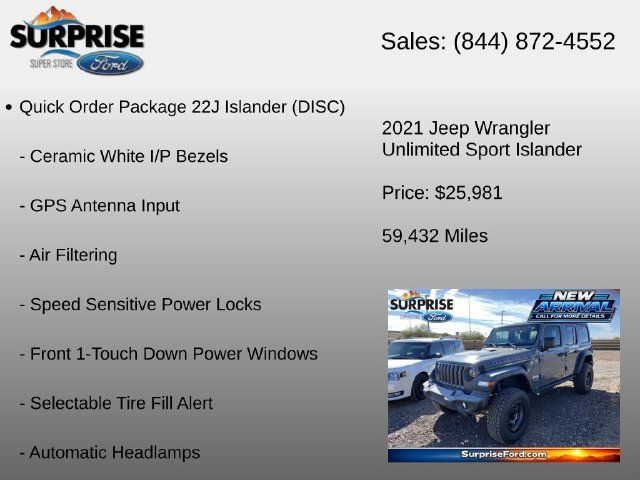 Used 2021 Jeep Wrangler Unlimited Sport AWD/4WD image 12