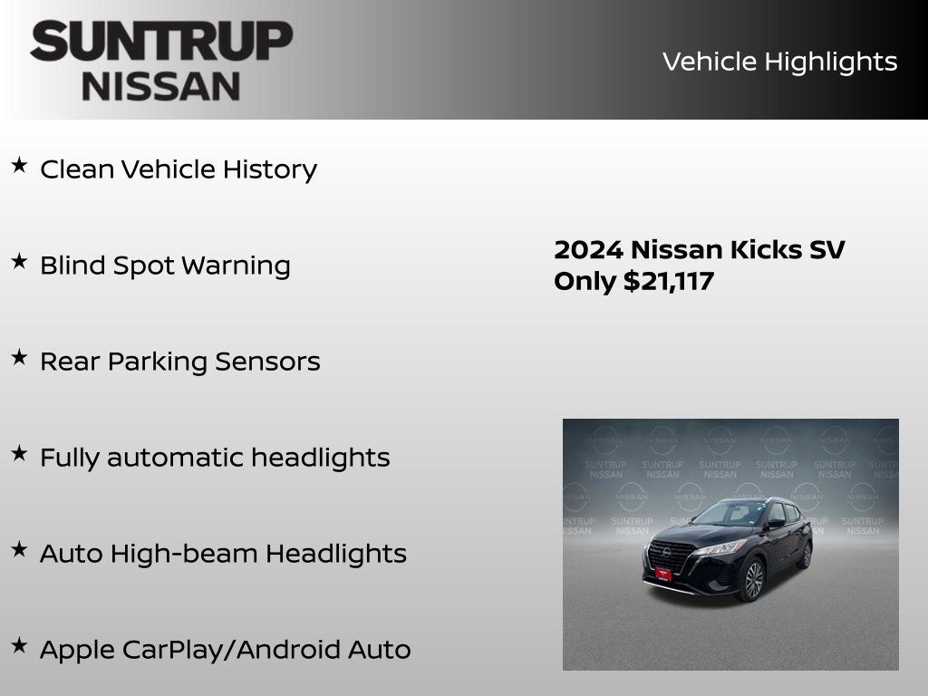 Certified 2024 Nissan Kicks SV FWD image 8