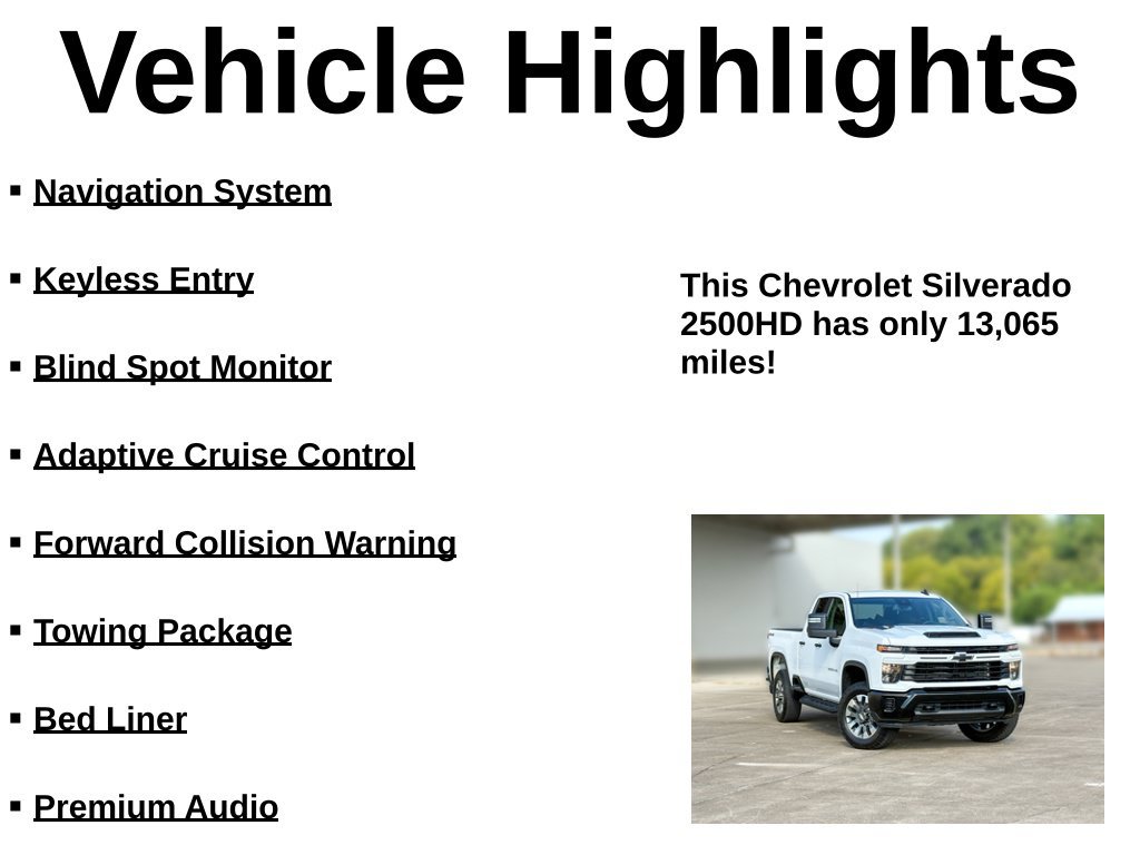 Used 2025 Chevrolet Silverado 2500 Custom w/ Custom Convenience Package AWD/4WD image 33