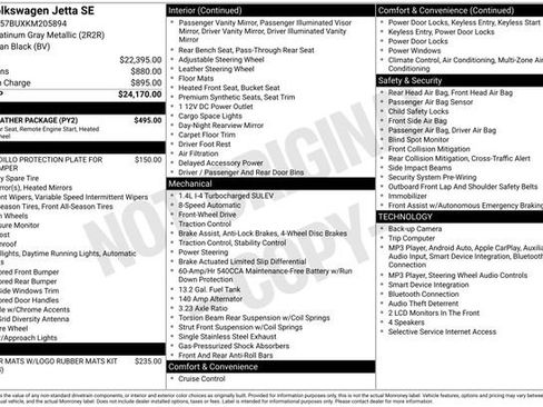 Used 2019 Volkswagen Jetta SE w/ Cold Weather Package FWD image 2