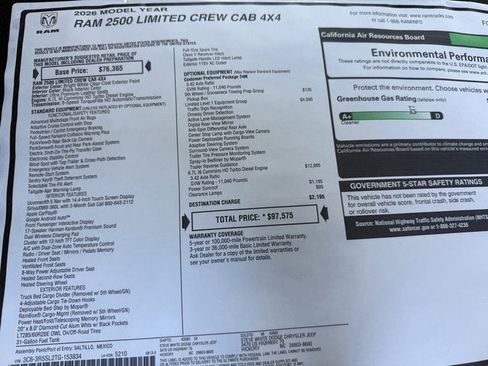 New 2026 RAM 2500 Limited image 43