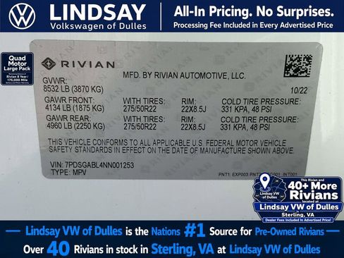Used 2022 Rivian R1S Launch Edition AWD/4WD image 31