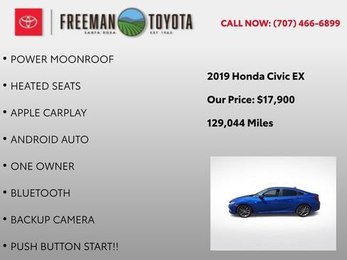 Used 2019 Honda Civic EX image 4