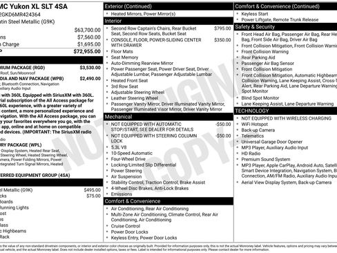 Used 2021 GMC Yukon XL SLT w/ SLT Premium Package AWD/4WD image 56