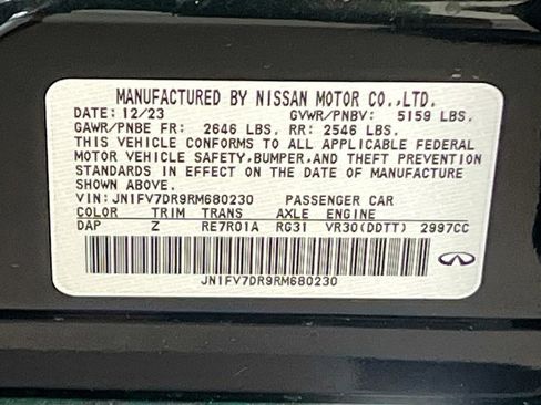 Used 2024 INFINITI Q50 Red Sport 400 w/ Black Opal Edition AWD/4WD image 34