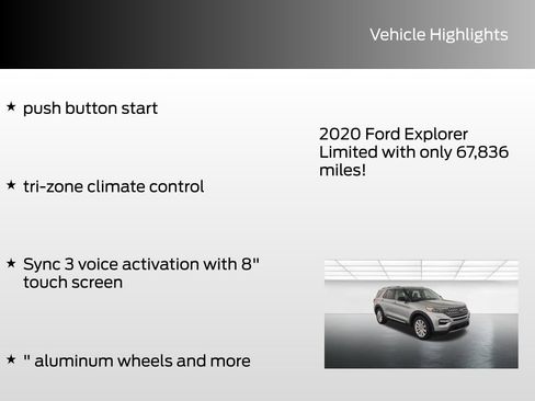 Used 2020 Ford Explorer Limited w/ Class III Trailer Tow Package image 12