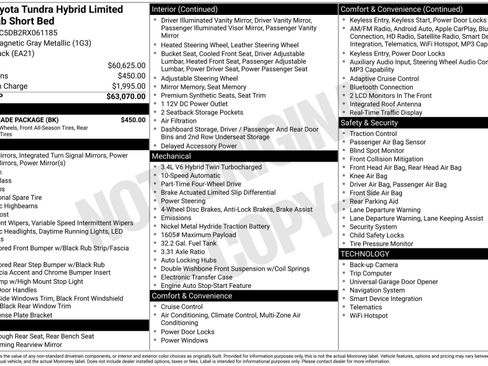 Used 2024 Toyota Tundra Limited w/ Nightshade Package AWD/4WD image 34