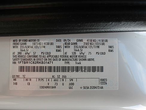 Used 2024 Ford Transit 250 148 Medium Roof w/ Load Area Protection Package image 36