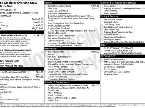 Used 2020 Jeep Gladiator Overland w/ Popular Equipment Package image 39