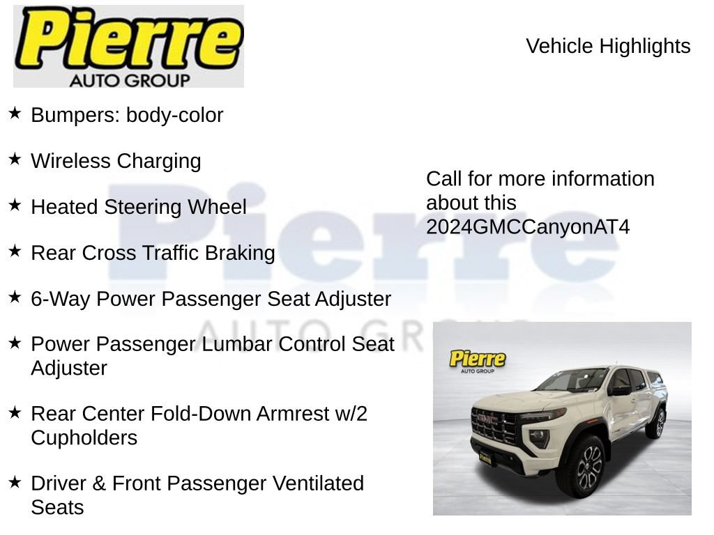 Used 2024 GMC Canyon AT4 w/ Technology Package AWD/4WD image 15