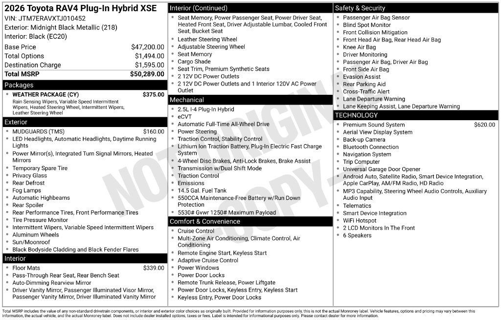 Used 2026 Toyota RAV4 XSE w/ Weather Package AWD/4WD image 4