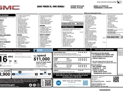 New 2026 GMC Yukon XL Denali w/ Denali Reserve Package