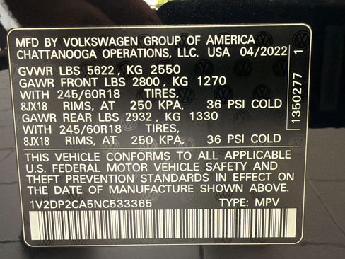 Used 2022 Volkswagen Atlas SE FWD image 25