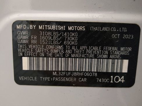 Used 2024 Mitsubishi Mirage G4 LE FWD image 33