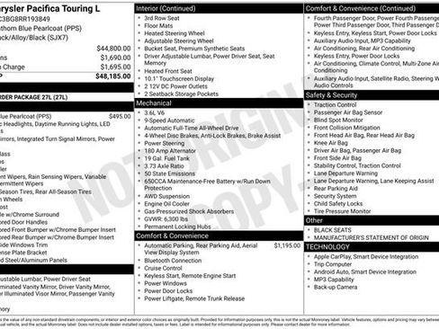 Used 2024 Chrysler Pacifica Touring-L AWD/4WD image 37