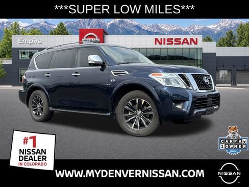 Used 2019 Nissan Armada Platinum w/ Captain's Chairs Package AWD/4WD image 1