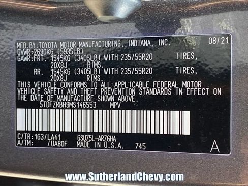 Used 2021 Toyota Highlander Platinum AWD/4WD image 52