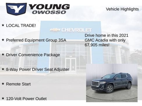 Used 2021 GMC Acadia SLE w/ Driver Convenience Package image 8