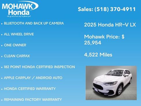 Certified 2025 Honda HR-V LX image 8
